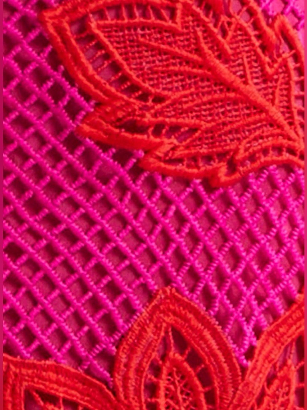 Farm Rio Guipuire Lace One-Shoulder Maxi Dress Size L - Picture 12 of 15